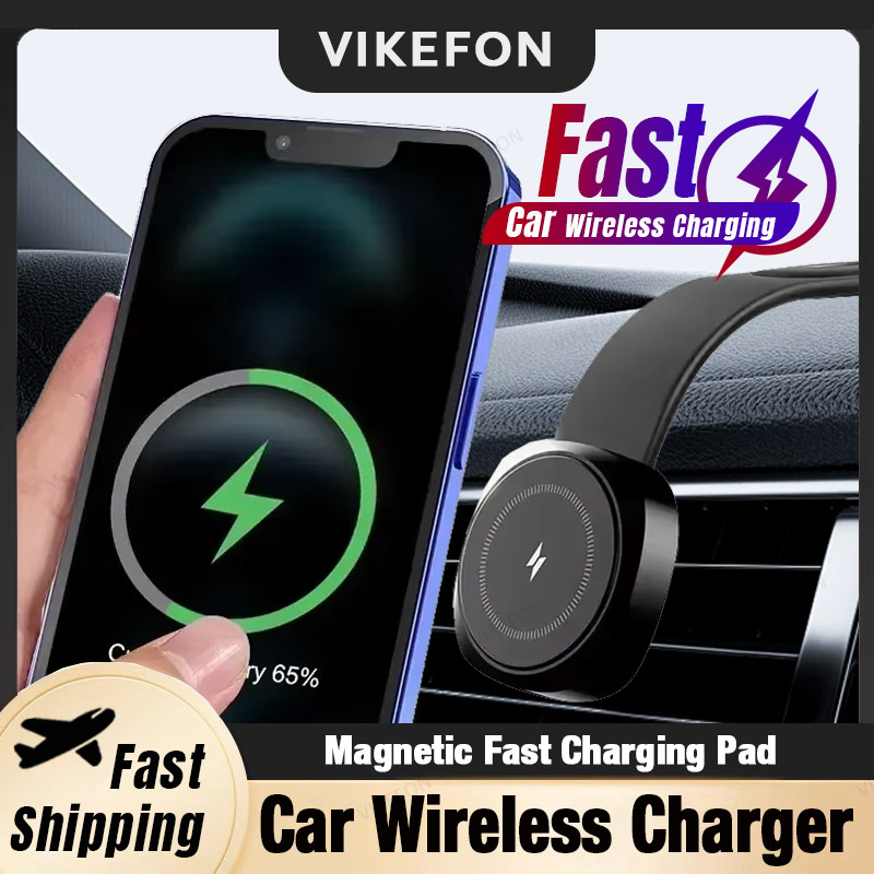 Wireless Car Charger Mount Fast Charging - سيارة المغناطيسي شاحن لاسلكي لاصق نمط