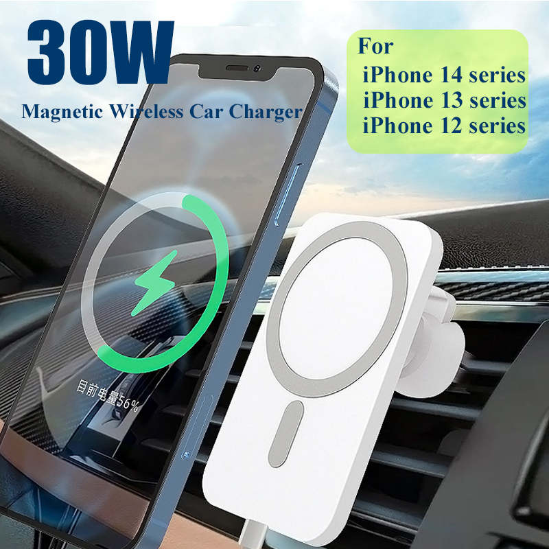 Wireless Car Charger Mount Fast Charging - شاحن لاسلكي حامل هاتف السيارة المغناطيسي