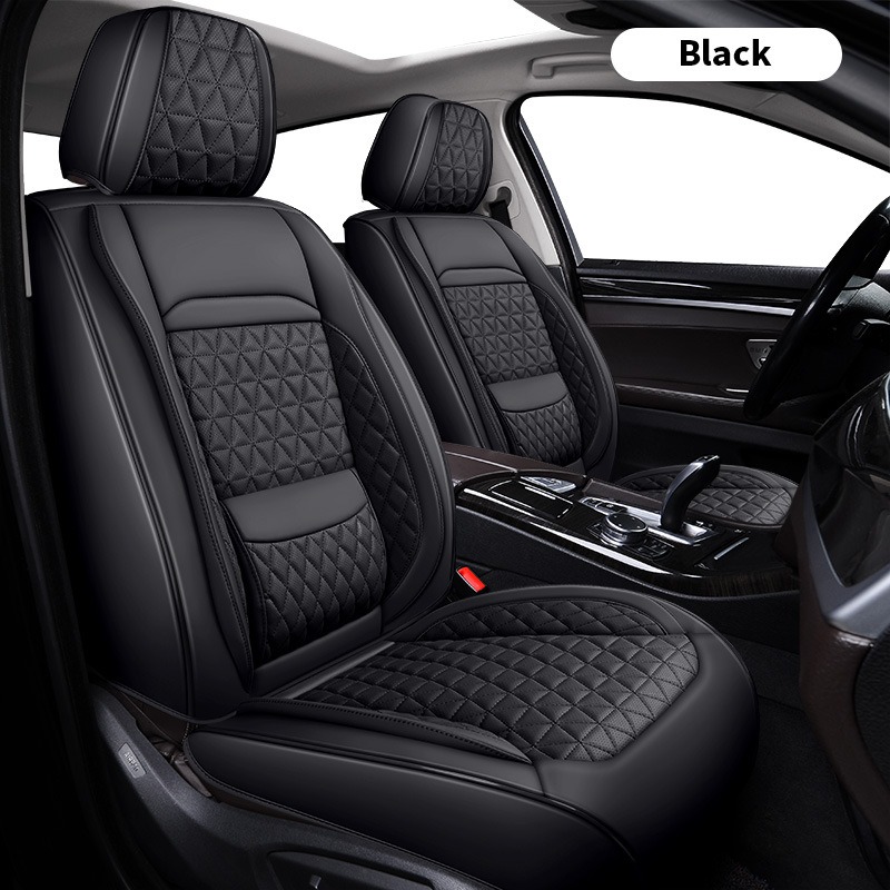 Leather Car Seat Covers Full Set Universal - مجموعة كاملة من أغطية مقاعد السيارة،