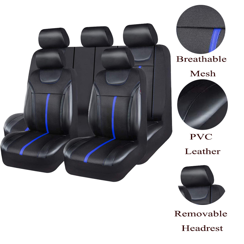 أوتو كينج - غطاء مقعد سيارة عا - مراجعة Leather Car Seat Covers Full Set Universal وسعره