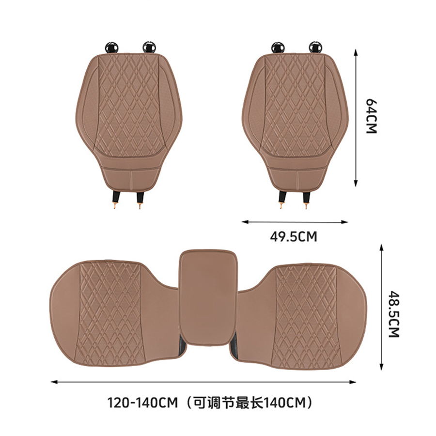 3 قطع من غطاء مقعد السيارة من  - مراجعة Leather Car Seat Covers Full Set Universal وسعره