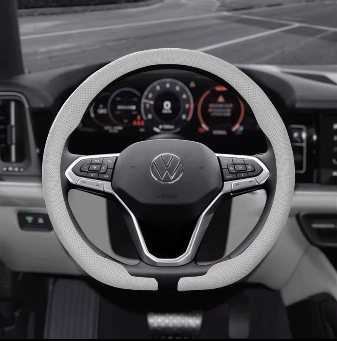 أغطية عجلة القيادة المتوافقة م - مراجعة Car Steering Wheel Cover Anti Slip Breathable وسعره