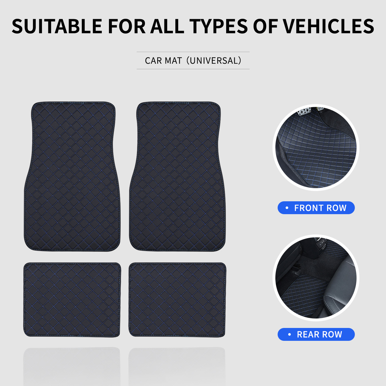 دواسات أرضية للسيارة مجموعة كا - مراجعة Car Floor Mats Universal Waterproof Leather وسعره