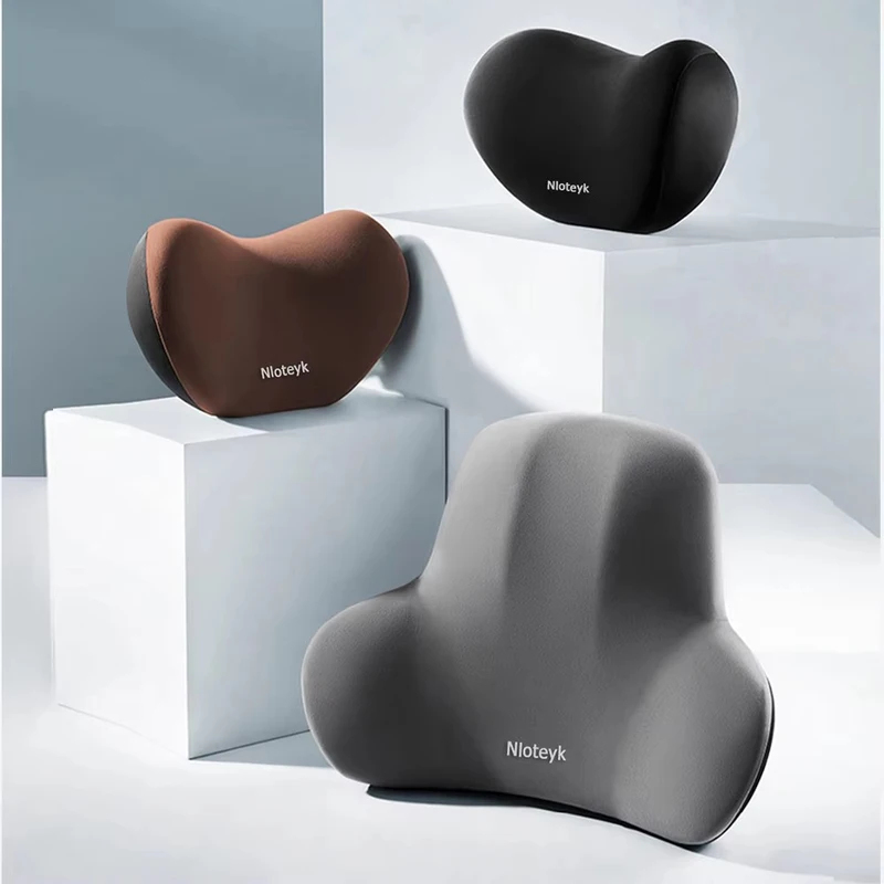 وسادة رقبة للسيارة من الفوم ال - مراجعة Memory Foam Car Neck Pillow Lumbar Support وسعره