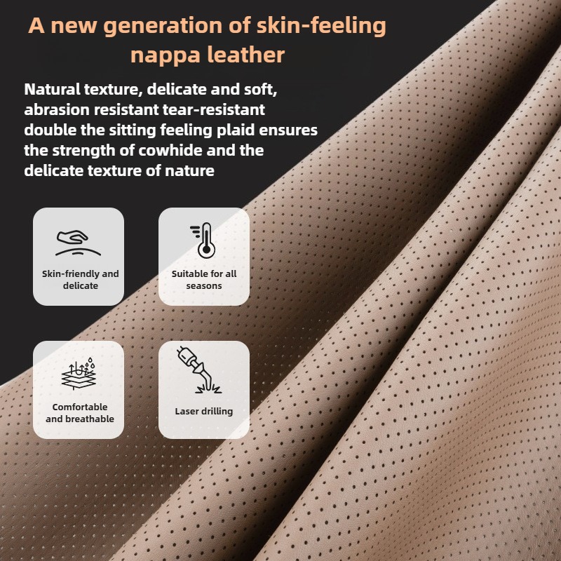 لينة نابا الجلود مقعد السيارة  - مراجعة Leather Car Seat Covers Full Set Universal وسعره
