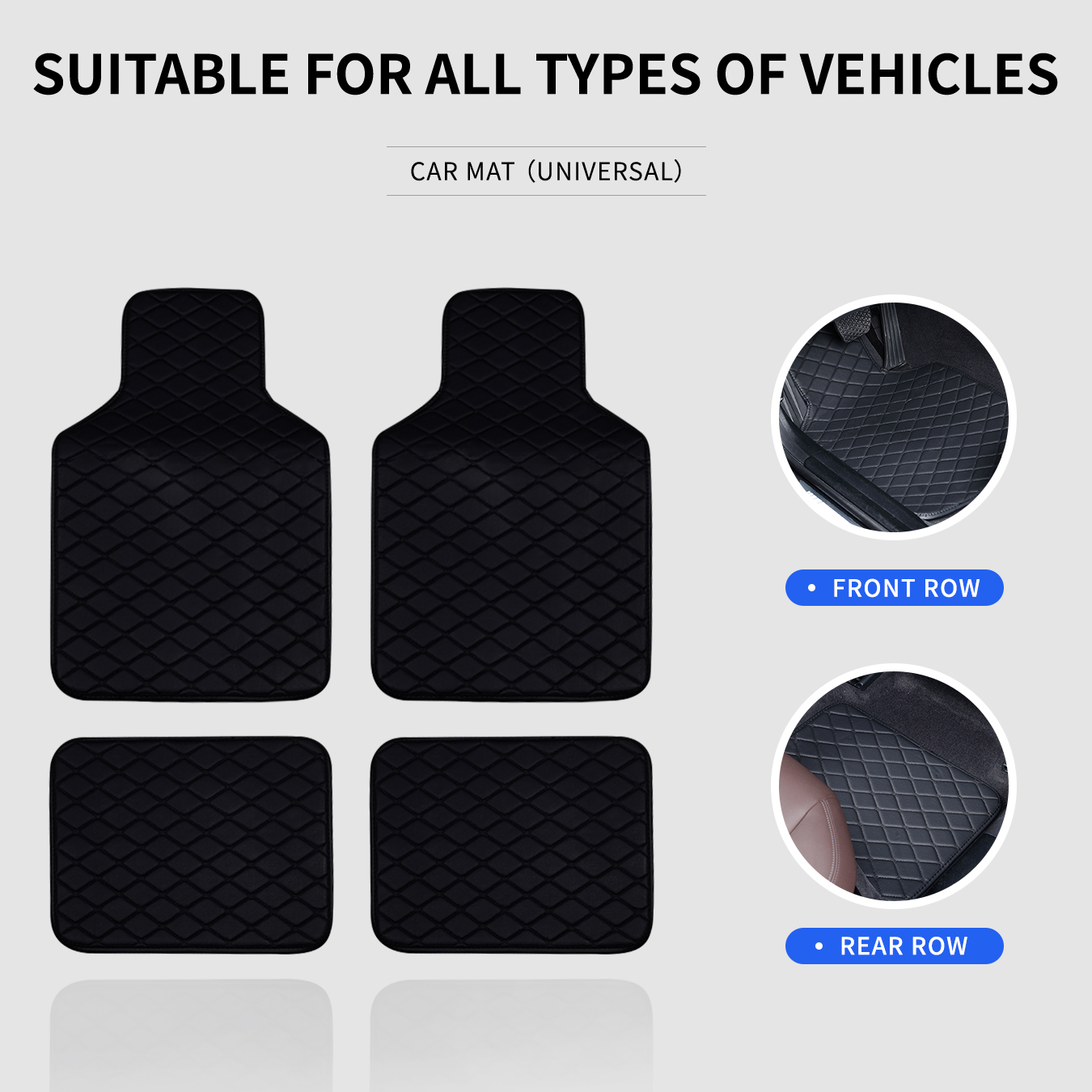 مجموعة كاملة من دواسات أرضية ل - مراجعة Car Floor Mats Universal Waterproof Leather وسعره