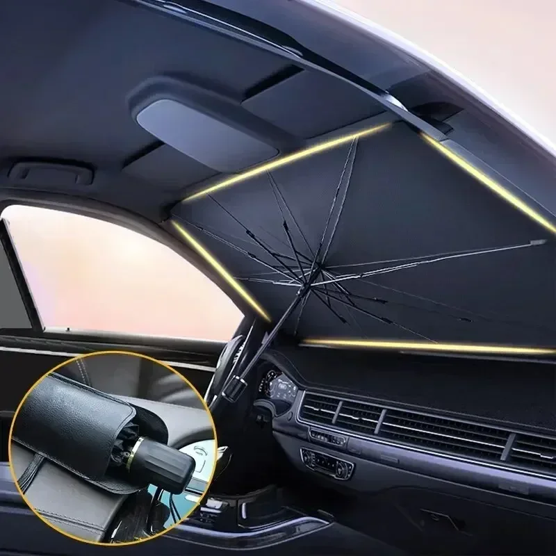 مظلة شمسية للسيارة قابلة للطي  - مراجعة Car Sunshade Windshield Umbrella Foldable وسعره