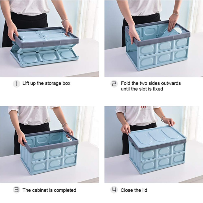صندوق تخزين قابل للطي لصندوق ا - مراجعة Car Trunk Organizer Foldable Storage Box وسعره