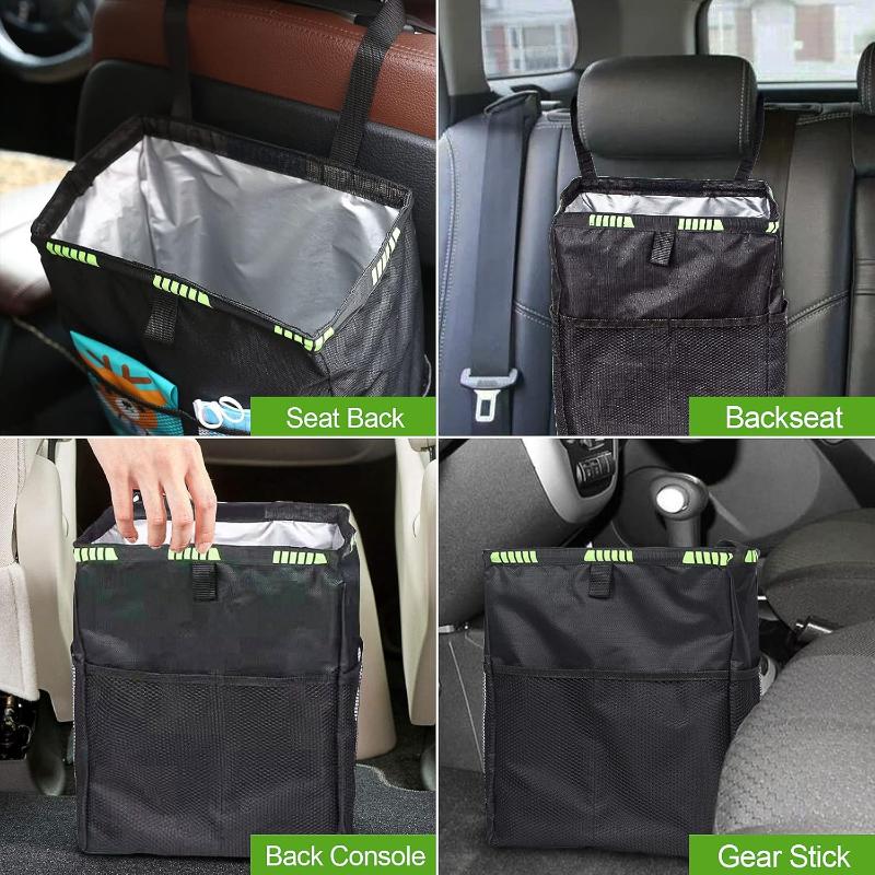 سلة مهملات للسيارة لا تتطلب حف - مراجعة Waterproof Car Trash Can With Lid وسعره