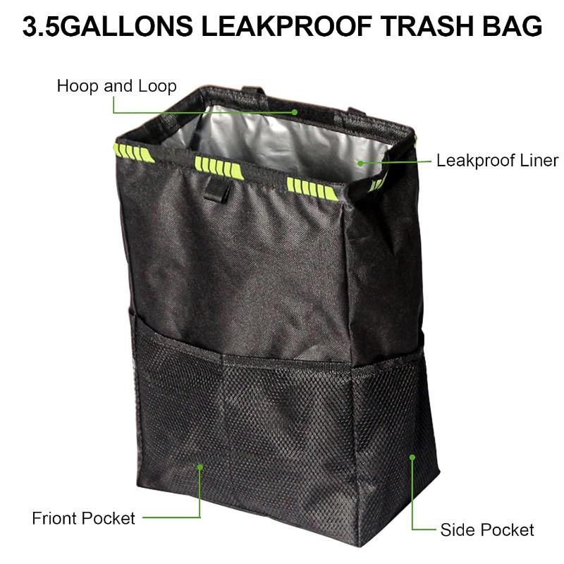 سلة مهملات للسيارة لا تتطلب حف - مراجعة Waterproof Car Trash Can With Lid وسعره