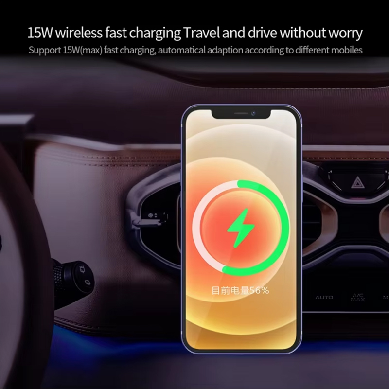 15 واط المغناطيسي سيارة شاحن ل - مراجعة Wireless Car Charger Mount Fast Charging وسعره
