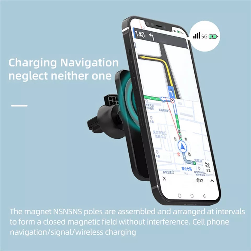 شاحن لاسلكي حامل هاتف السيارة  - مراجعة Wireless Car Charger Mount Fast Charging وسعره