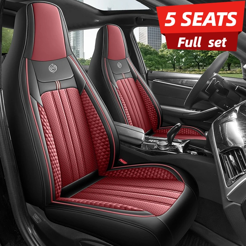 غطاء مقعد سيارة فاخر ثلاثي الأ - مراجعة Leather Car Seat Covers Full Set Universal وسعره