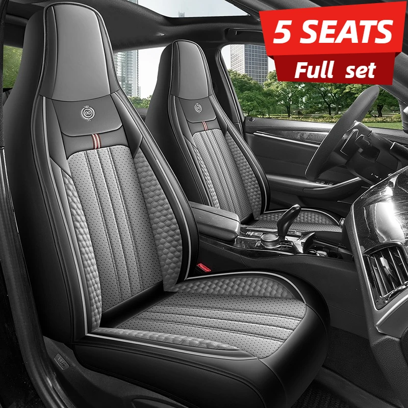 غطاء مقعد سيارة فاخر ثلاثي الأ - مراجعة Leather Car Seat Covers Full Set Universal وسعره