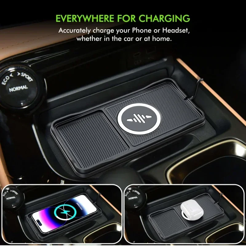 سيارة شاحن لاسلكي الوسادة قاعد - مراجعة Wireless Car Charger Mount Fast Charging وسعره