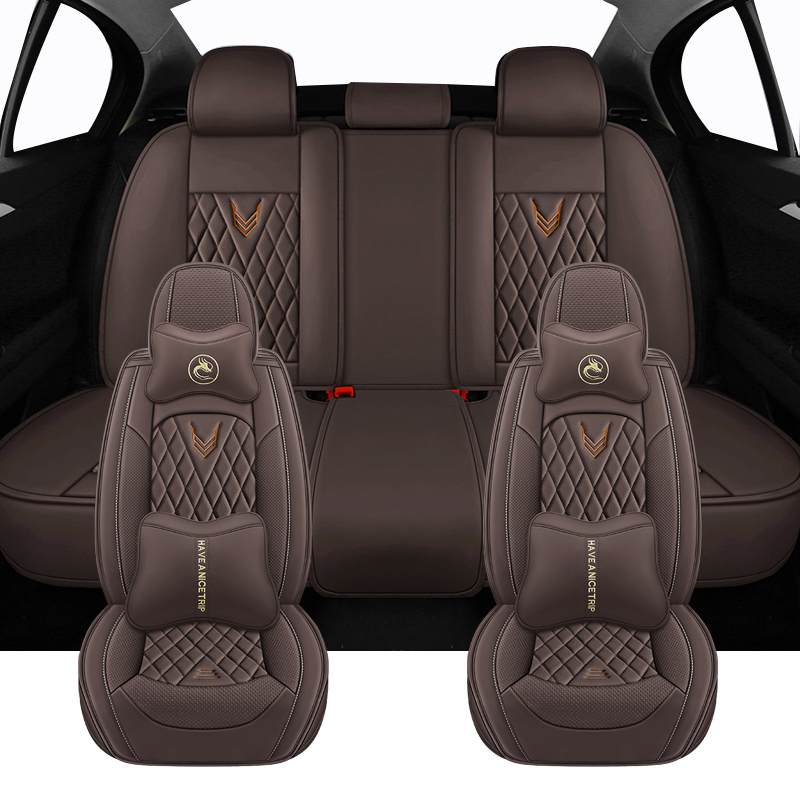 مجموعة كاملة من أغطية مقاعد ال - مراجعة Leather Car Seat Covers Full Set Universal وسعره