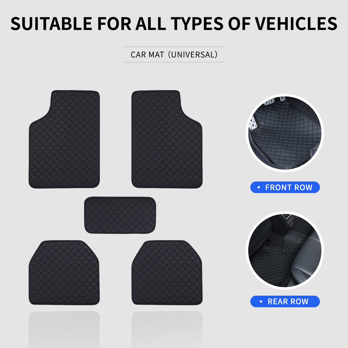 دواسات أرضية للسيارة مجموعة كا - مراجعة Car Floor Mats Universal Waterproof Leather وسعره