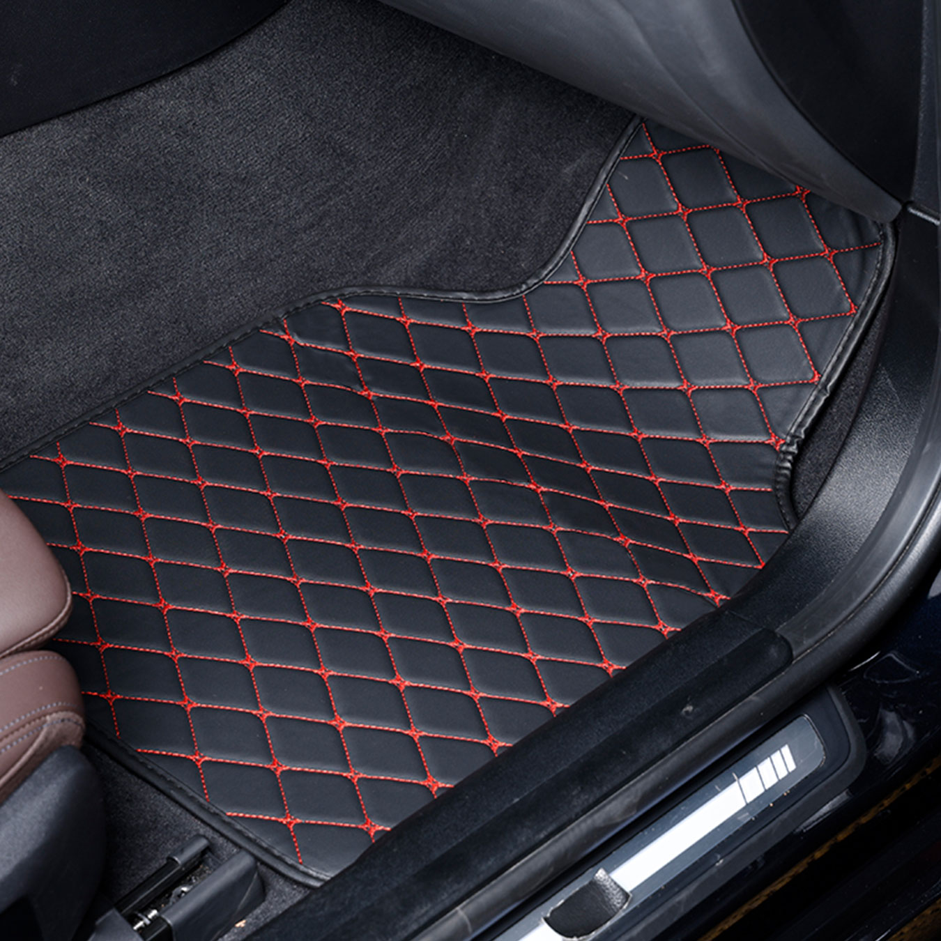 مجموعة كاملة من دواسات أرضية ل - مراجعة Car Floor Mats Universal Waterproof Leather وسعره