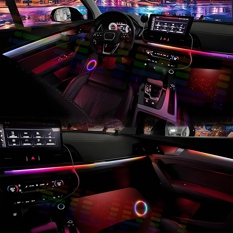 أشرطة إضاءة LED للسيارات، قابل - مراجعة Led Ambient Interior Car Lights App Control وسعره
