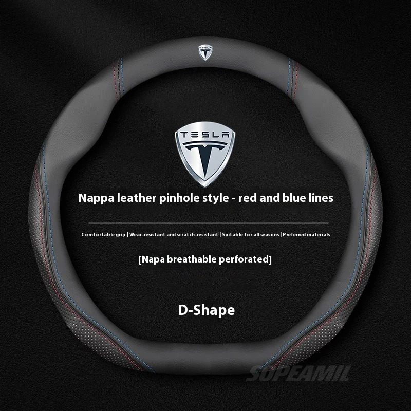 تسلا نموذج 3 نموذج Y نموذج S ن - مراجعة Car Steering Wheel Cover Anti Slip Breathable وسعره