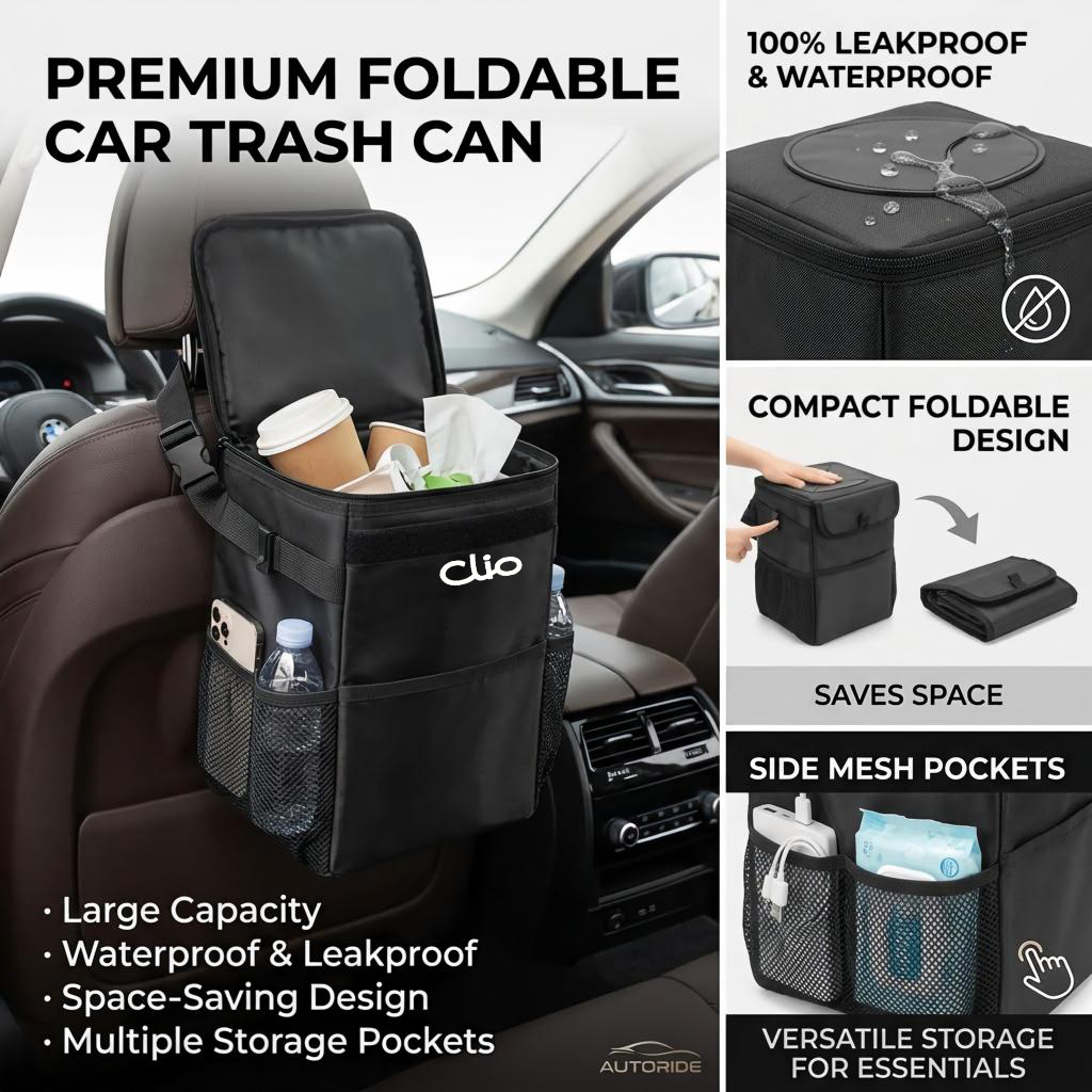 حقيبة تخزين مقاومة للماء لصندو - مراجعة Waterproof Car Trash Can With Lid وسعره