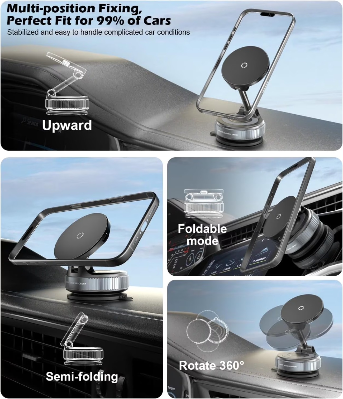 شاحن لاسلكي سريع للسيارة بقوة  - مراجعة Wireless Car Charger Mount Fast Charging وسعره